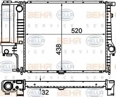 BEHR HELLA Service 8MK 376 713-084 - Radiator, mühərrikin soyudulması furqanavto.az