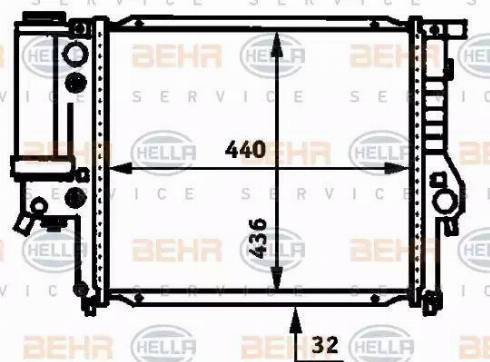 BEHR HELLA Service 8MK 376 713-174 - Radiator, mühərrikin soyudulması furqanavto.az