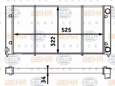 BEHR HELLA Service 8MK 376 713-304 - Radiator, mühərrikin soyudulması furqanavto.az