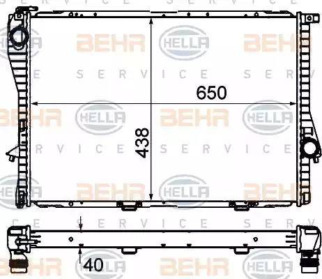 BEHR HELLA Service 8MK 376 712-484 - Radiator, mühərrikin soyudulması furqanavto.az