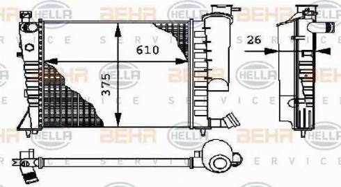 BEHR HELLA Service 8MK 376 712-611 - Radiator, mühərrikin soyudulması furqanavto.az