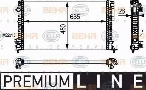 BEHR HELLA Service 8MK 376 712-681 - Radiator, mühərrikin soyudulması furqanavto.az