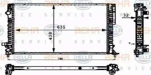 BEHR HELLA Service 8MK 376 712-671 - Radiator, mühərrikin soyudulması furqanavto.az