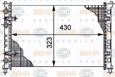 BEHR HELLA Service 8MK 376 712-081 - Radiator, mühərrikin soyudulması furqanavto.az