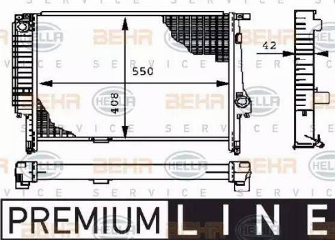 BEHR HELLA Service 8MK 376 712-191 - Radiator, mühərrikin soyudulması furqanavto.az