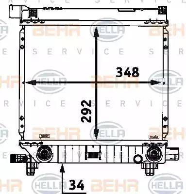 BEHR HELLA Service 8MK 376 712-161 - Radiator, mühərrikin soyudulması furqanavto.az