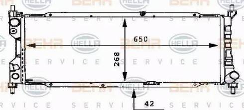 BEHR HELLA Service 8MK 376 712-351 - Radiator, mühərrikin soyudulması furqanavto.az