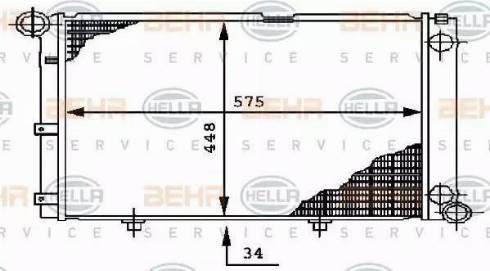 BEHR HELLA Service 8MK 376 712-294 - Radiator, mühərrikin soyudulması furqanavto.az