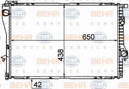 BEHR HELLA Service 8MK 376 712-234 - Radiator, mühərrikin soyudulması www.furqanavto.az