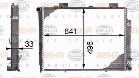 BEHR HELLA Service 8MK 376 712-754 - Radiator, mühərrikin soyudulması furqanavto.az