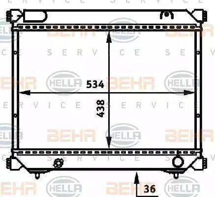 BEHR HELLA Service 8MK 376 717-691 - Radiator, mühərrikin soyudulması furqanavto.az