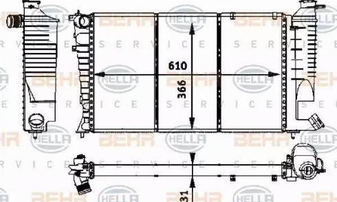 BEHR HELLA Service 8MK 376 717-641 - Radiator, mühərrikin soyudulması furqanavto.az