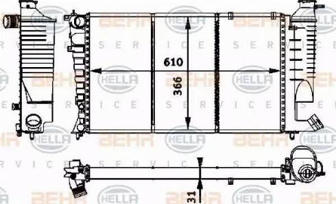 BEHR HELLA Service 8MK 376 717-651 - Radiator, mühərrikin soyudulması furqanavto.az