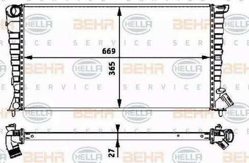 BEHR HELLA Service 8MK 376 717-601 - Radiator, mühərrikin soyudulması furqanavto.az