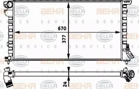 BEHR HELLA Service 8MK 376 717-631 - Radiator, mühərrikin soyudulması furqanavto.az