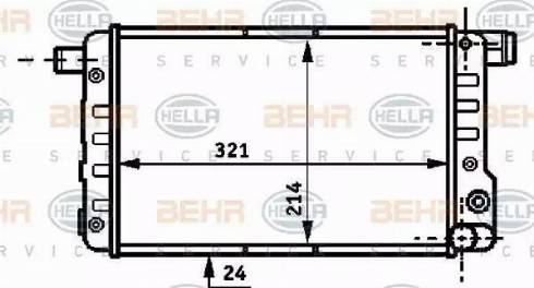 BEHR HELLA Service 8MK 376 717-051 - Radiator, mühərrikin soyudulması furqanavto.az