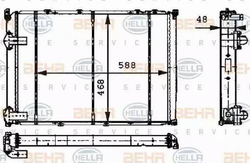 BEHR HELLA Service 8MK 376 717-371 - Radiator, mühərrikin soyudulması furqanavto.az