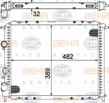 BEHR HELLA Service 8MK 376 717-791 - Radiator, mühərrikin soyudulması furqanavto.az