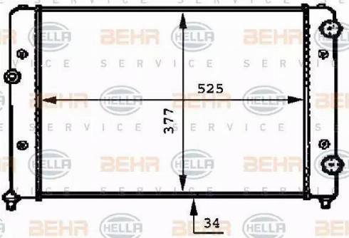 BEHR HELLA Service 8MK 376 717-734 - Radiator, mühərrikin soyudulması furqanavto.az