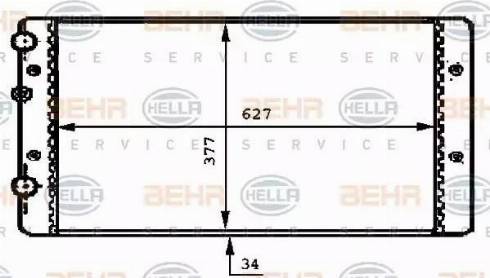 BEHR HELLA Service 8MK 376 717-721 - Radiator, mühərrikin soyudulması furqanavto.az