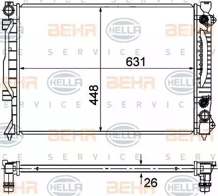 BEHR HELLA Service 8MK 376 781-031 - Radiator, mühərrikin soyudulması furqanavto.az