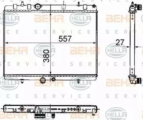 BEHR HELLA Service 8MK 376 781-121 - Radiator, mühərrikin soyudulması furqanavto.az