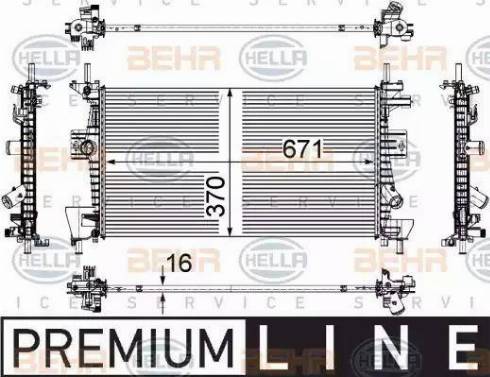 BEHR HELLA Service 8MK 376 783-601 - Radiator, mühərrikin soyudulması furqanavto.az