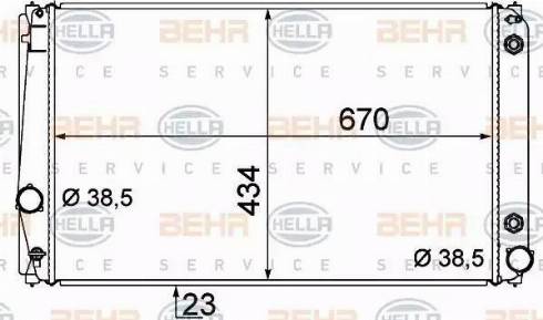 BEHR HELLA Service 8MK 376 783-611 - Radiator, mühərrikin soyudulması furqanavto.az