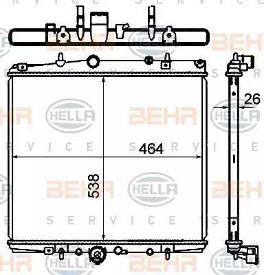 BEHR HELLA Service 8MK 376 735-311 - Radiator, mühərrikin soyudulması furqanavto.az