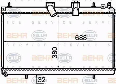 BEHR HELLA Service 8MK 376 732-761 - Radiator, mühərrikin soyudulması furqanavto.az