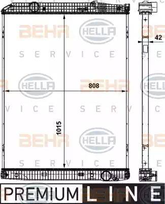 BEHR HELLA Service 8MK 376 737-051 - Radiator, mühərrikin soyudulması furqanavto.az