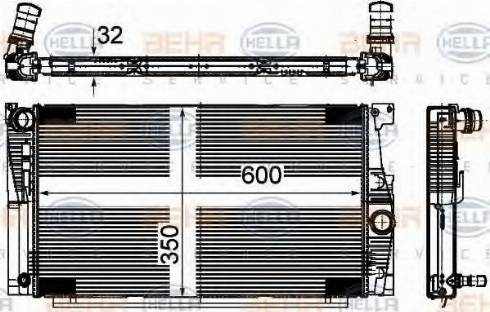 BEHR HELLA Service 8MK 376 729-271 - Radiator, mühərrikin soyudulması furqanavto.az
