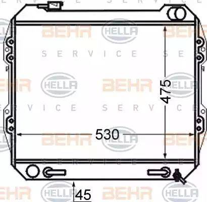 BEHR HELLA Service 8MK 376 724-551 - Radiator, mühərrikin soyudulması furqanavto.az