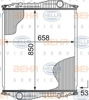 BEHR HELLA Service 8MK 376 726-491 - Radiator, mühərrikin soyudulması furqanavto.az