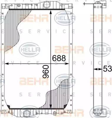 BEHR HELLA Service 8MK 376 726-461 - Radiator, mühərrikin soyudulması furqanavto.az