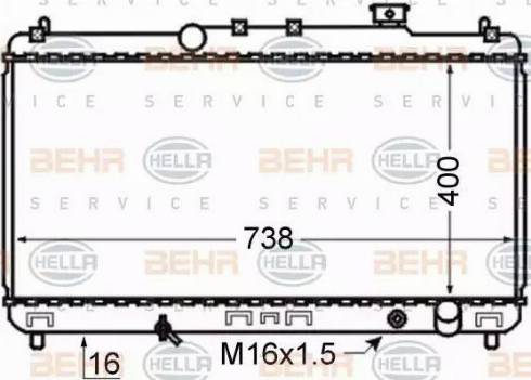 BEHR HELLA Service 8MK 376 726-671 - Radiator, mühərrikin soyudulması furqanavto.az