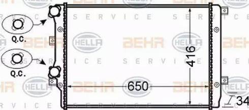 BEHR HELLA Service 8MK 376 726-704 - Radiator, mühərrikin soyudulması furqanavto.az