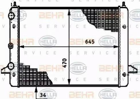 BEHR HELLA Service 8MK 376 720-491 - Radiator, mühərrikin soyudulması furqanavto.az