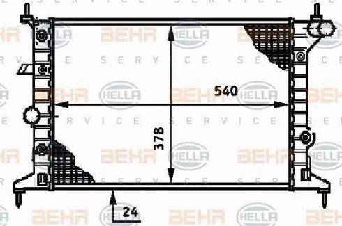 BEHR HELLA Service 8MK 376 720-401 - Radiator, mühərrikin soyudulması furqanavto.az