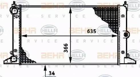 BEHR HELLA Service 8MK 376 720-511 - Radiator, mühərrikin soyudulması furqanavto.az