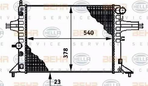 BEHR HELLA Service 8MK 376 720-651 - Radiator, mühərrikin soyudulması furqanavto.az