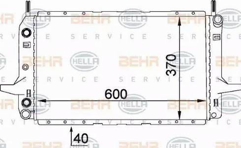 BEHR HELLA Service 8MK 376 720-621 - Radiator, mühərrikin soyudulması furqanavto.az