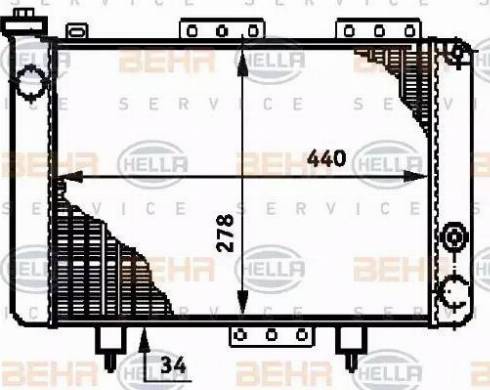 BEHR HELLA Service 8MK 376 720-041 - Radiator, mühərrikin soyudulması furqanavto.az