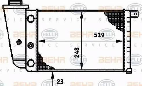 BEHR HELLA Service 8MK 376 720-051 - Radiator, mühərrikin soyudulması furqanavto.az