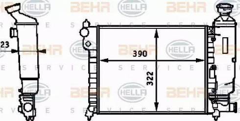 BEHR HELLA Service 8MK 376 720-001 - Radiator, mühərrikin soyudulması furqanavto.az