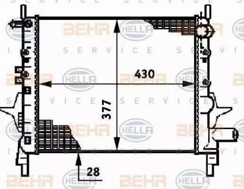 BEHR HELLA Service 8MK 376 720-014 - Radiator, mühərrikin soyudulması furqanavto.az