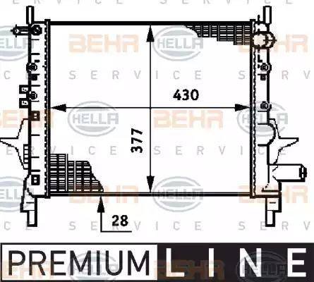 BEHR HELLA Service 8MK 376 720-011 - Radiator, mühərrikin soyudulması furqanavto.az