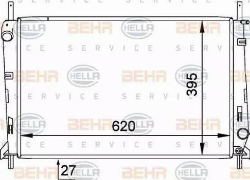 BEHR HELLA Service 8MK 376 720-311 - Radiator, mühərrikin soyudulması furqanavto.az