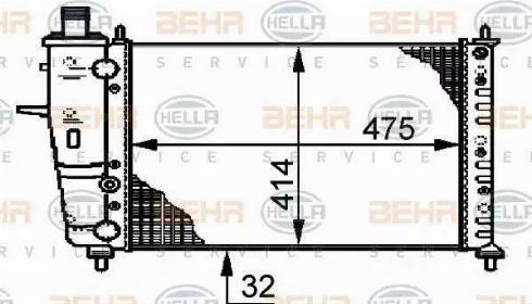 BEHR HELLA Service 8MK 376 720-334 - Radiator, mühərrikin soyudulması furqanavto.az