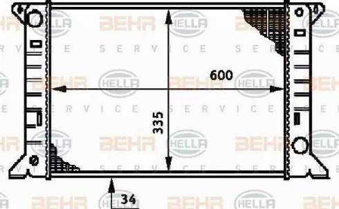 BEHR HELLA Service 8MK 376 720-251 - Radiator, mühərrikin soyudulması furqanavto.az